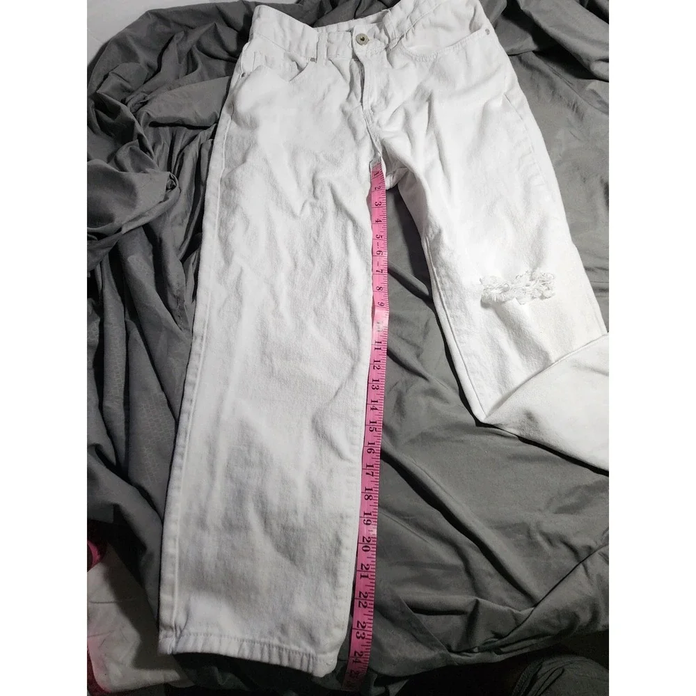 Blue Savvy  White Jeans Juniors/Women Size‎ 5 White Denim Zip 27
